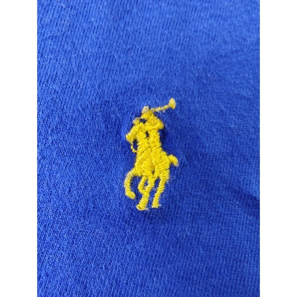 Polo‎ Ralph Lauren T Shirt Mens Medium M Blue Yellow Pony Classic Fit Tee